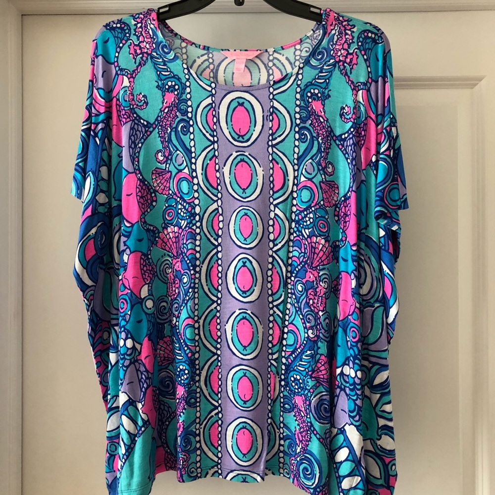 Lilly Pulitzer Cooper Caftan Top - Sea Jewels
